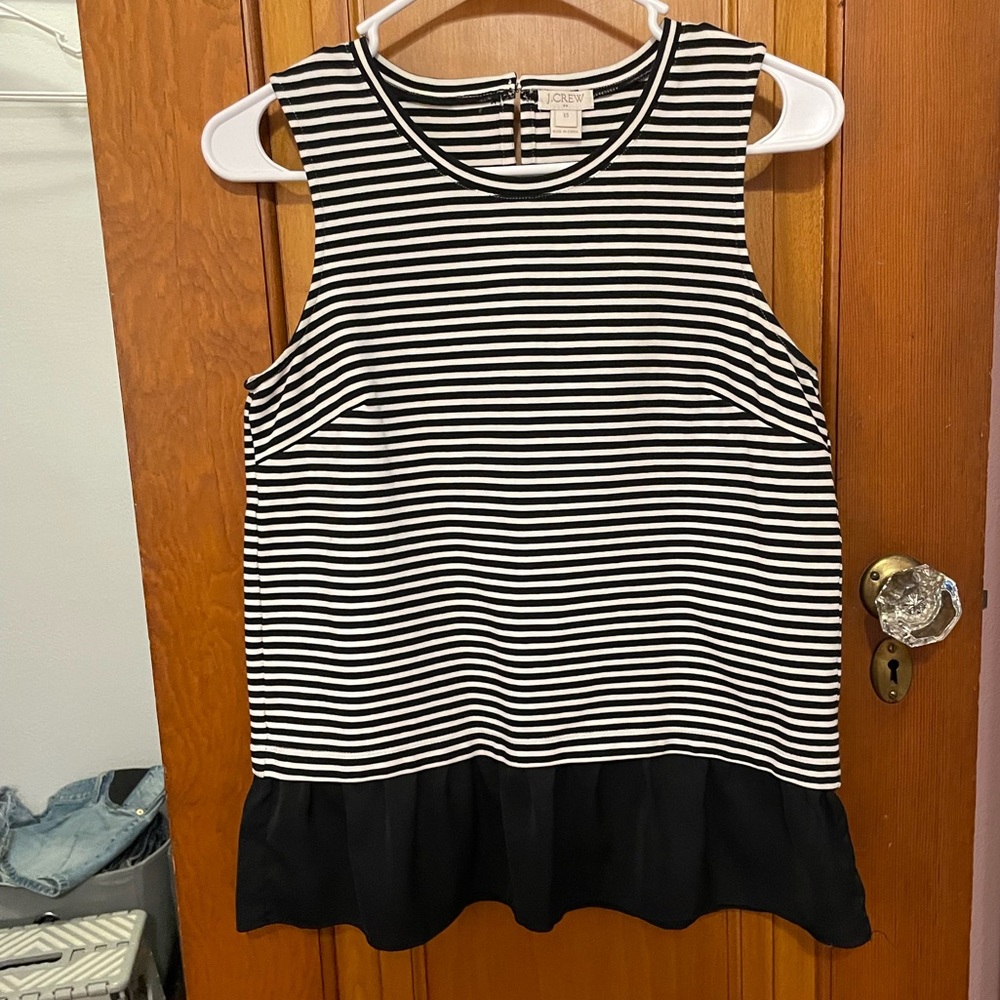 Black and White Striped JCrew Factory Top